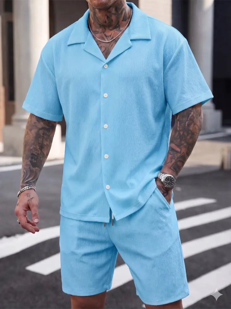 Men’s Summer Short-sleeve Shirt Set